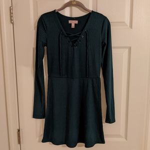 Aeropostale Cape Juby green ribbed dress size S